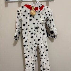 Dalmatian Print Costume with Red Collar